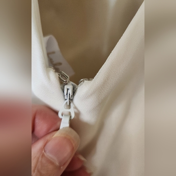 Lulus heavenly hues white long maxi dress formal wedding nwot dress size 2x - Picture 8 of 9